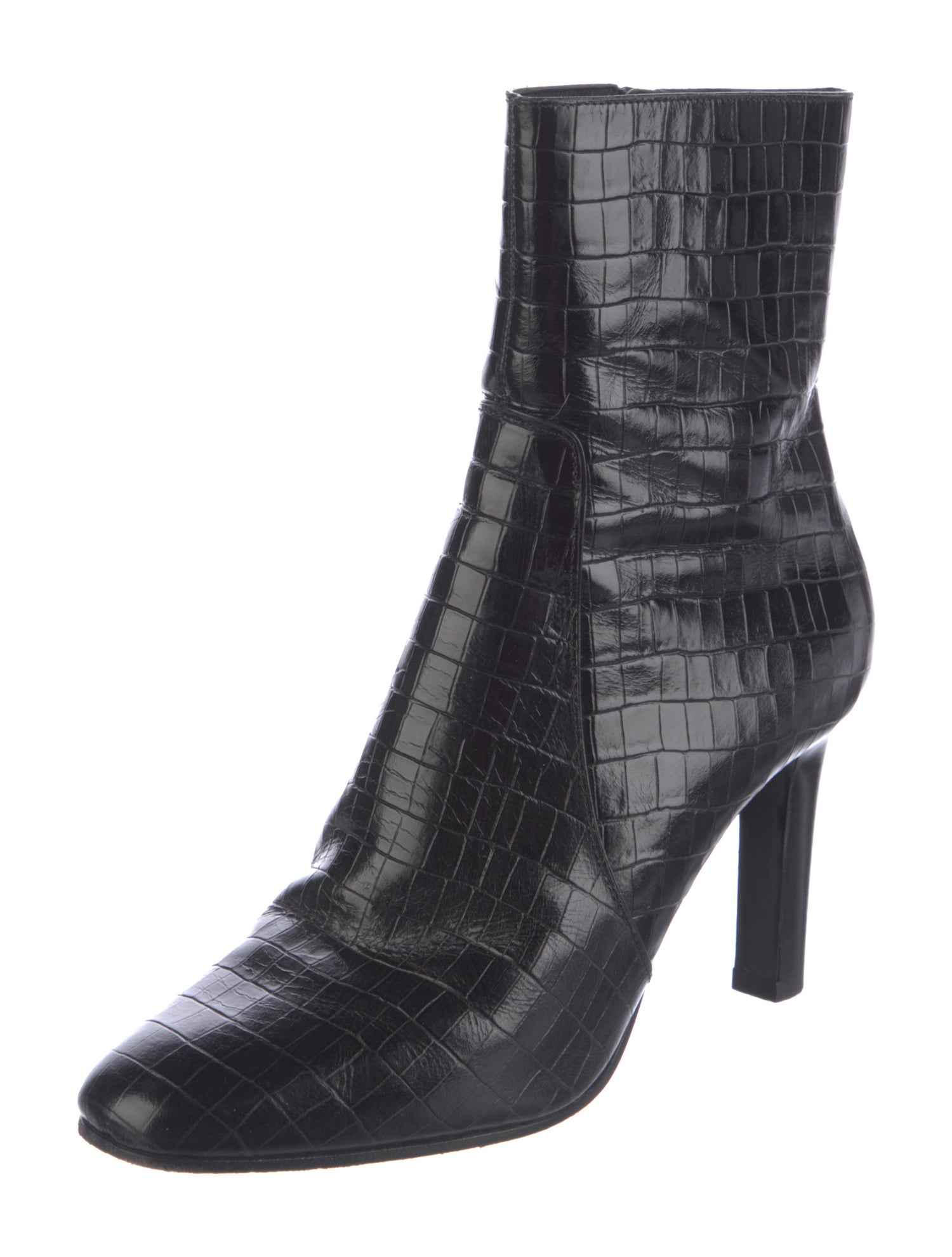 Saint Laurent Embossed Leather Boots