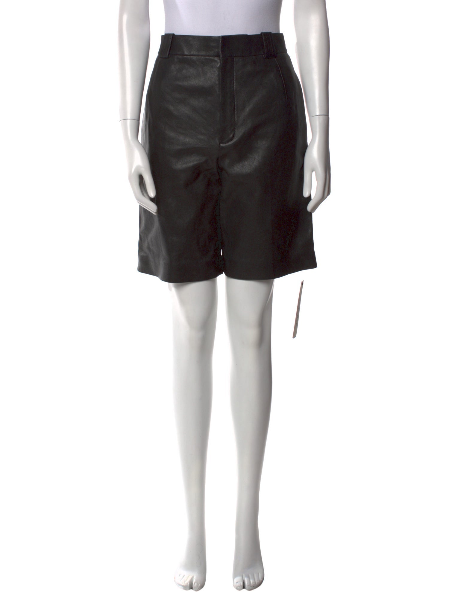 Saint Laurent Leather Knee-Length Shorts