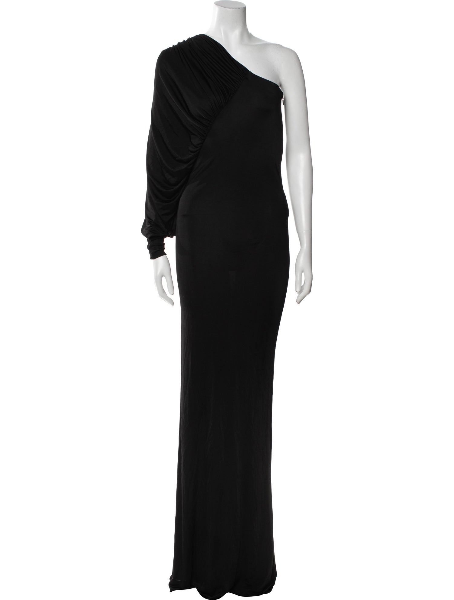 Saint Laurent One-Shoulder Long Dress w/ Tags