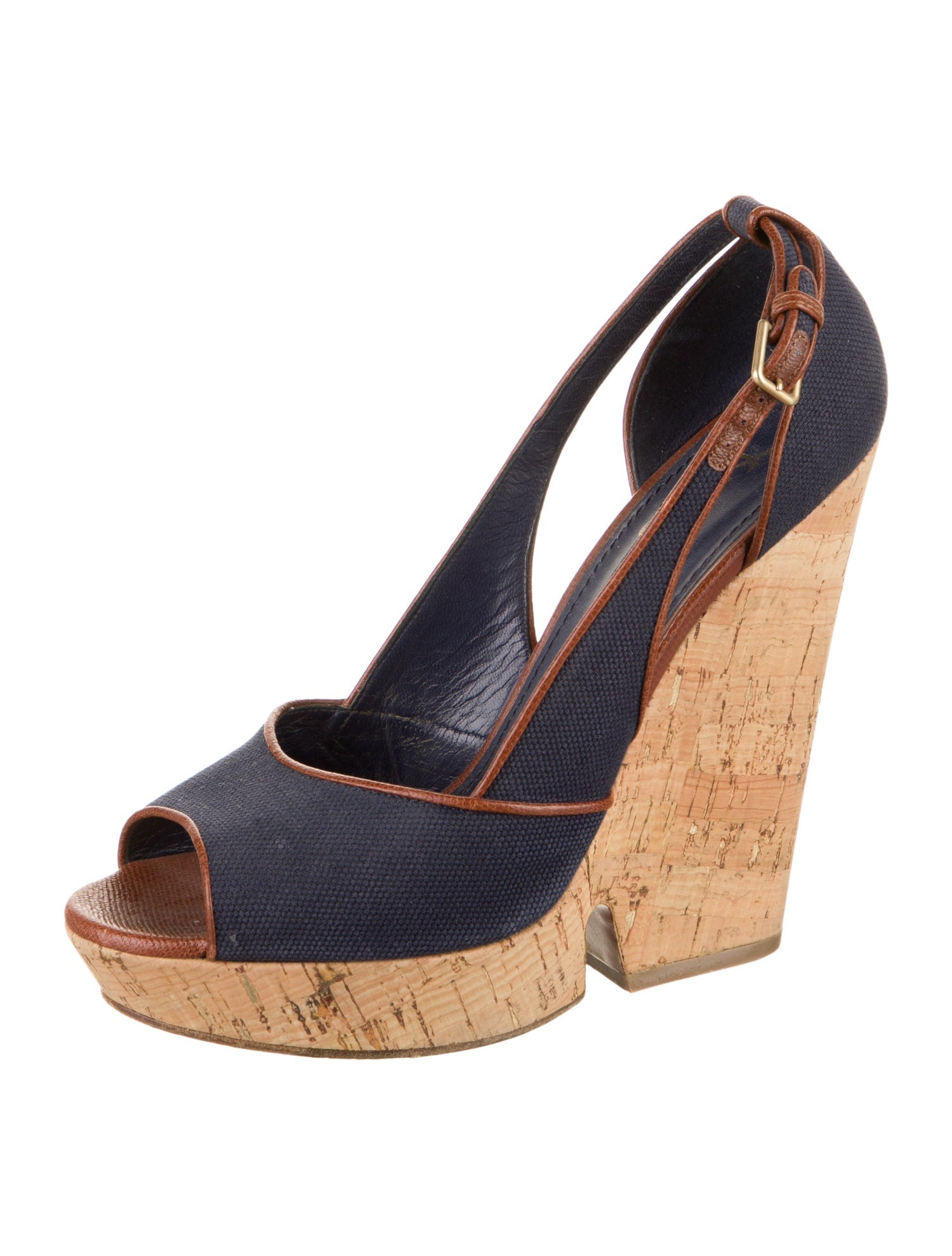 Saint Laurent Leather Trim Embellishment Pumps