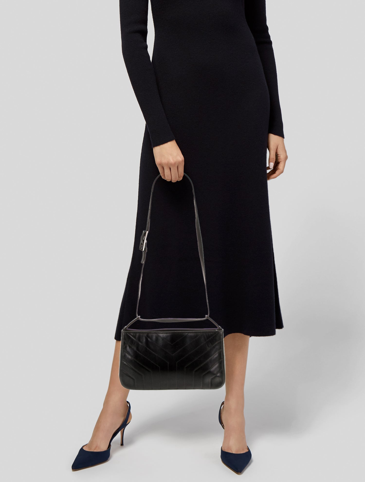 Yves Saint Laurent Rive Gauche Leather Shoulder Bag