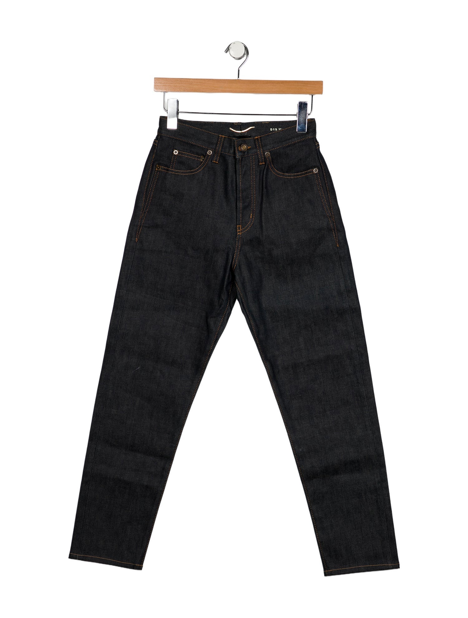 Saint Laurent Mid-Rise Straight Leg Jeans