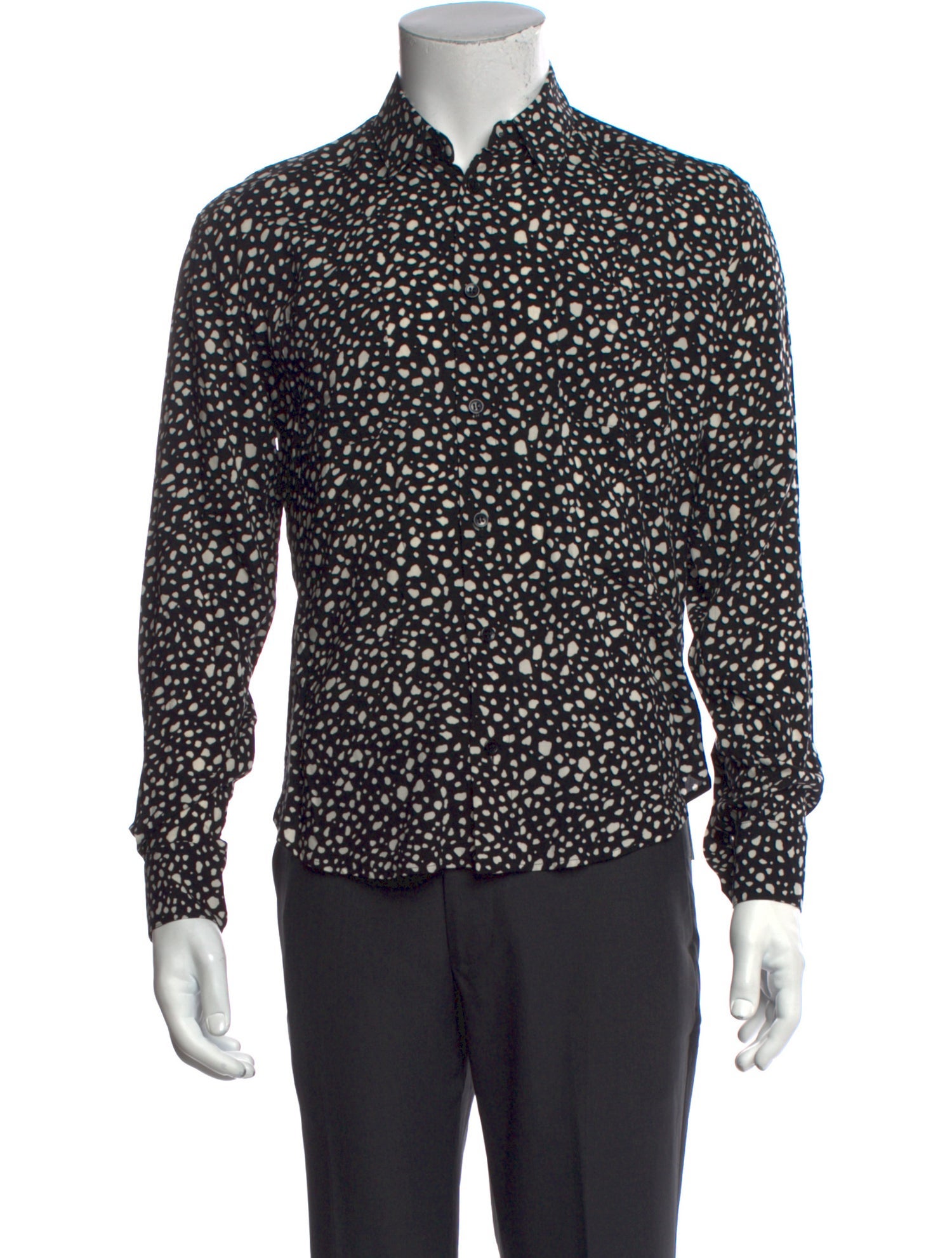 Saint Laurent 2019 Polka Dot Print Dress Shirt