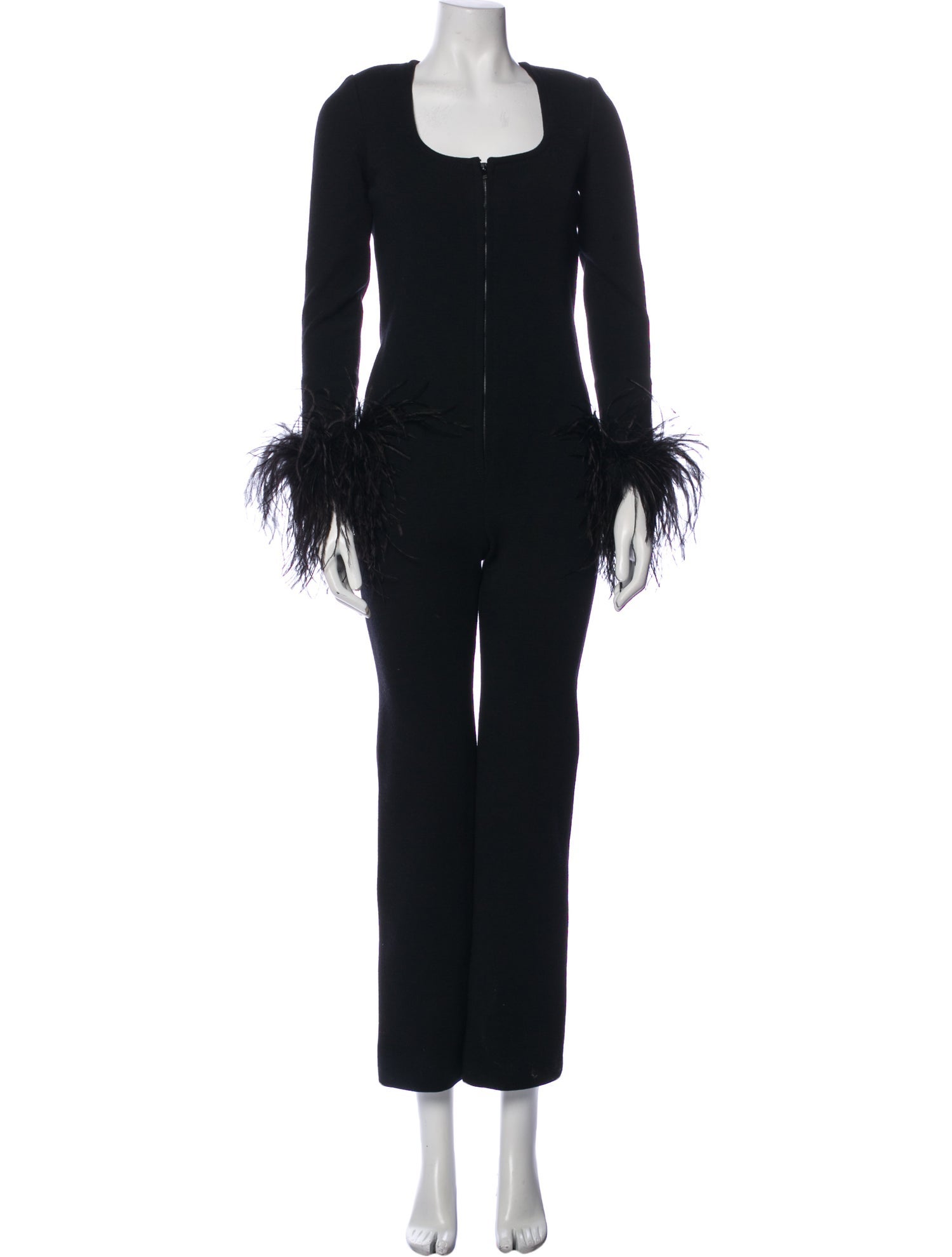 Saint Laurent Wool Scoop Neck Jumpsuit