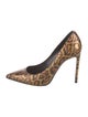 Saint Laurent Leather Animal Print Pumps