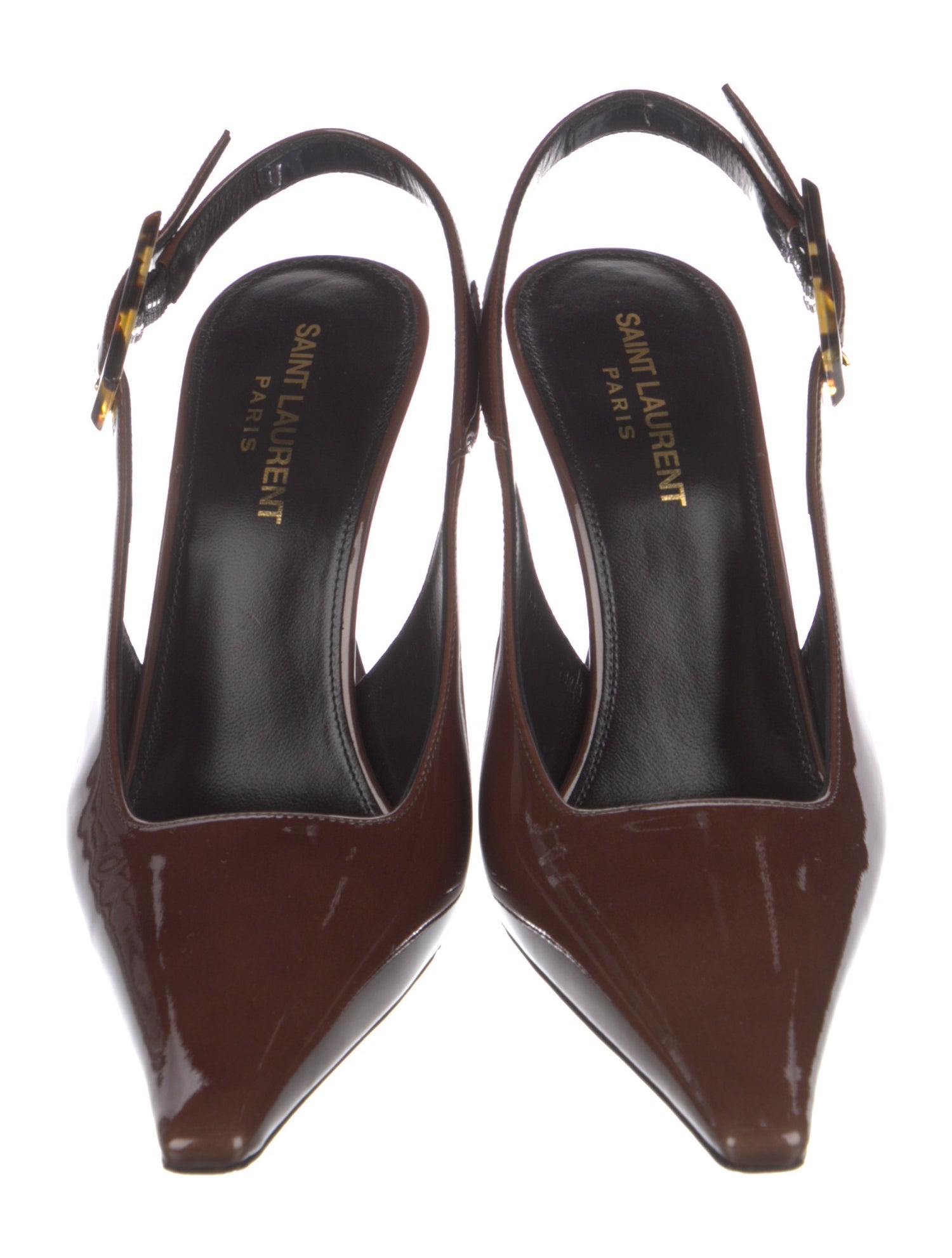 Saint Laurent Patent Leather Slingback Pumps