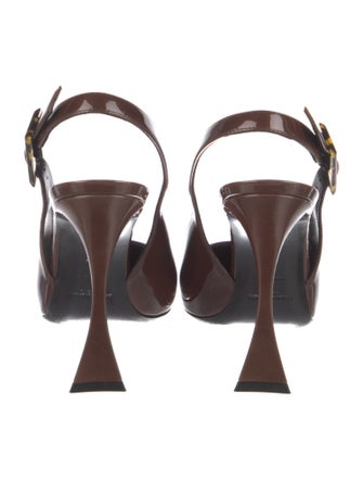 Saint Laurent Patent Leather Slingback Pumps