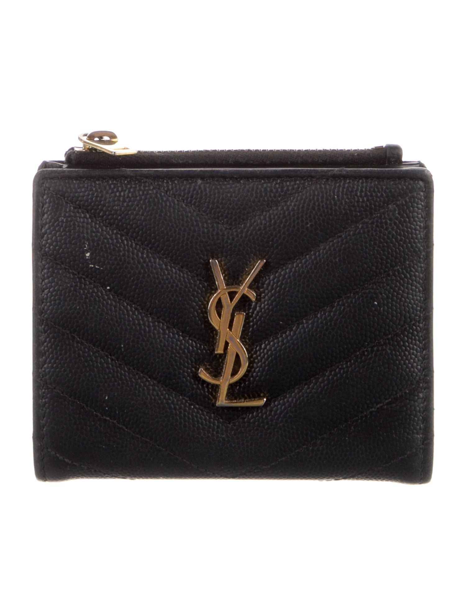 Saint Laurent Leather Compact Wallet