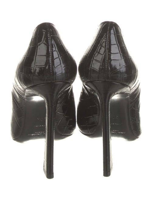 Saint Laurent Crocodile Chain-Link Accents Pumps