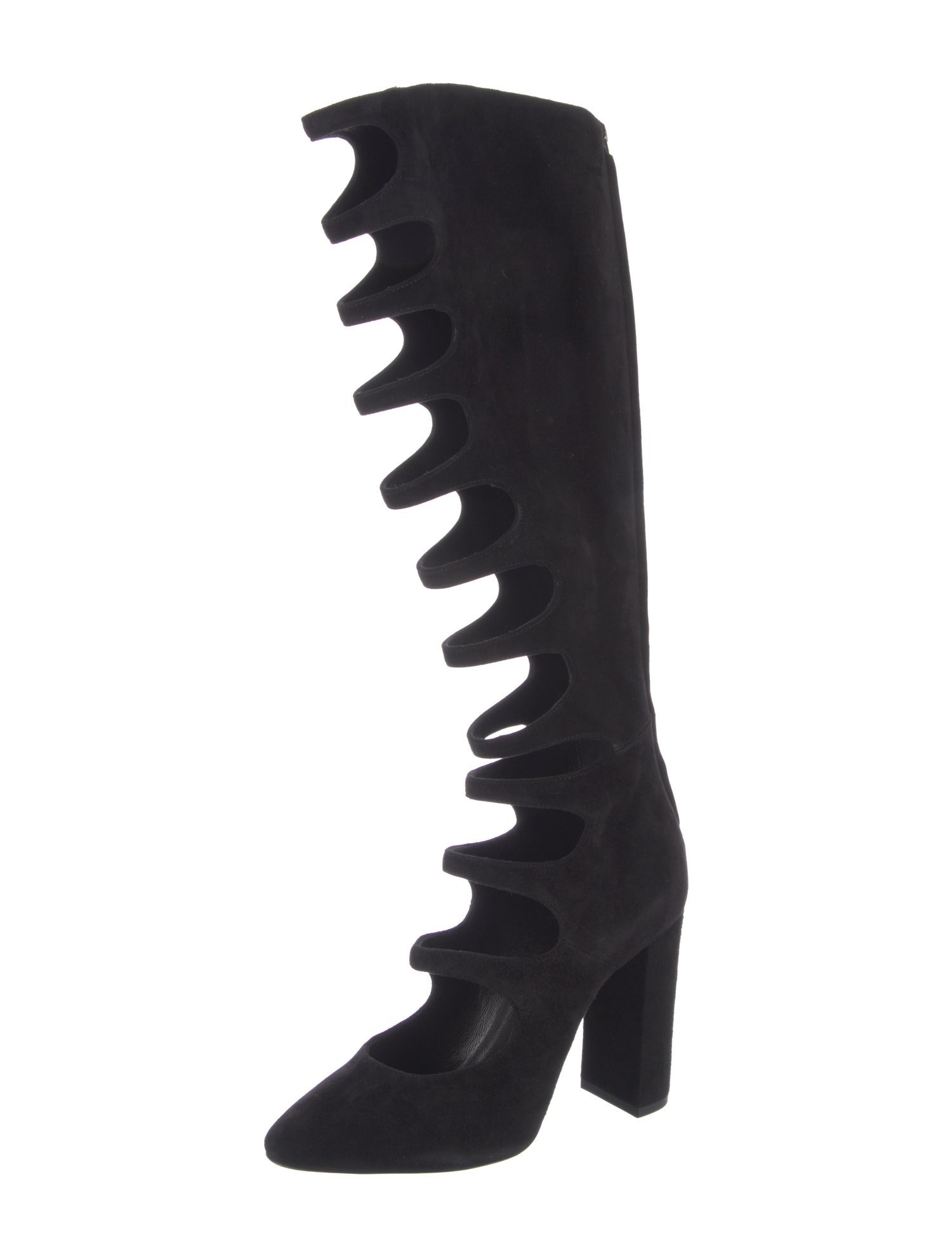 Saint Laurent Suede Lace-Up Boots