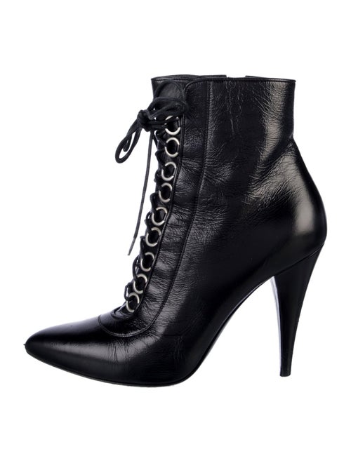 Saint Laurent Leather Lace-Up Boots