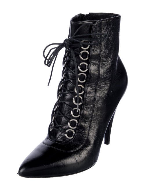 Saint Laurent Leather Lace-Up Boots