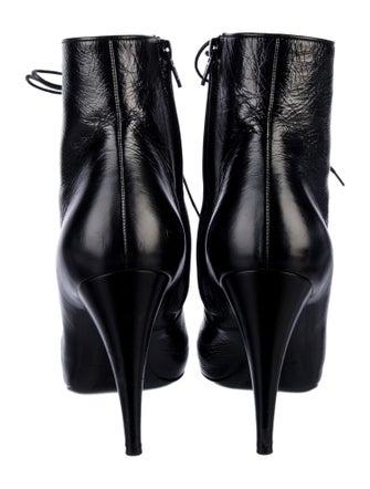 Saint Laurent Leather Lace-Up Boots