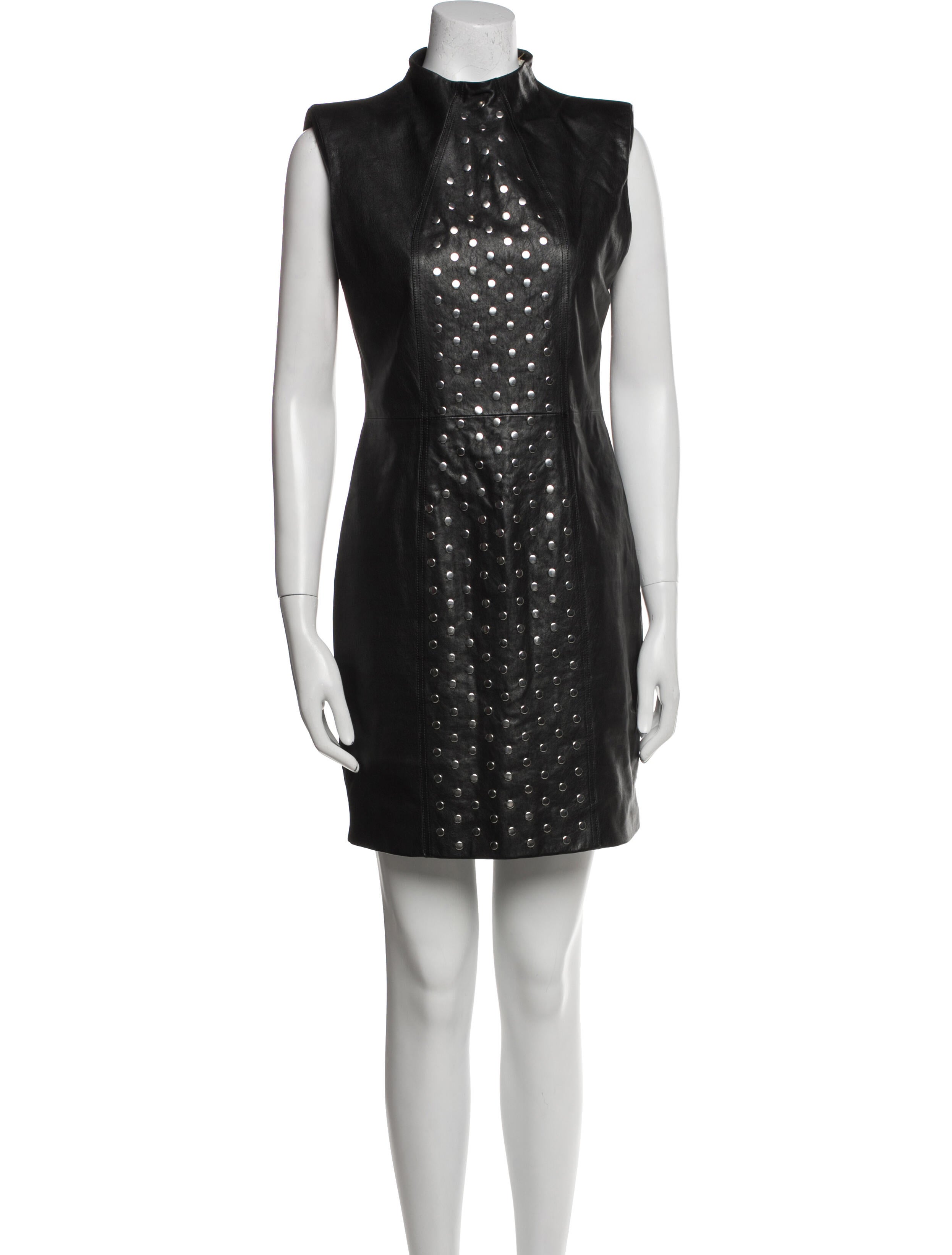 Saint Laurent Leather Mini Dress