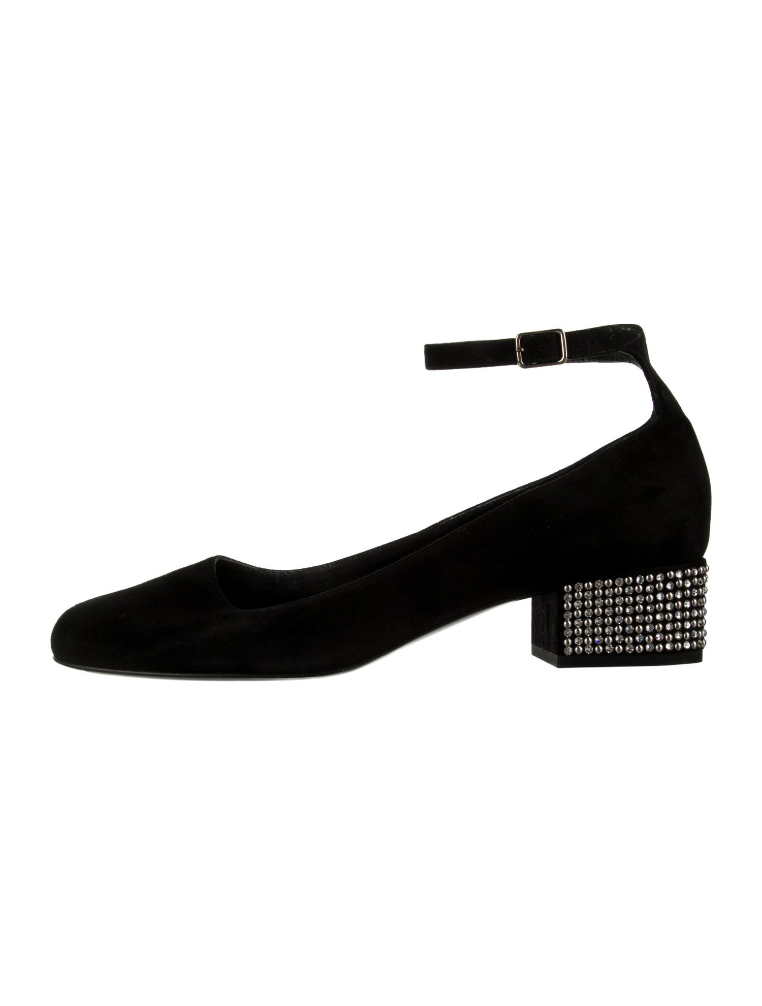 Saint Laurent Suede Crystal Embellishments Pumps