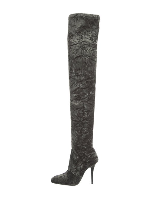 Saint Laurent Velvet Printed Sock Boots