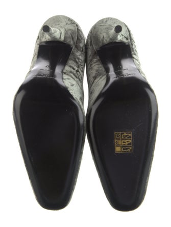 Saint Laurent Velvet Printed Sock Boots