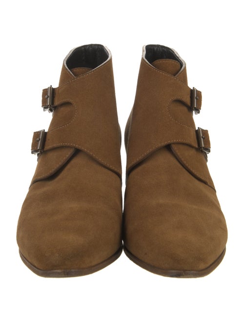 Saint Laurent Suede Studded Accents Boots