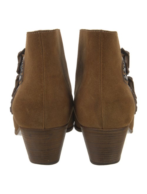 Saint Laurent Suede Studded Accents Boots