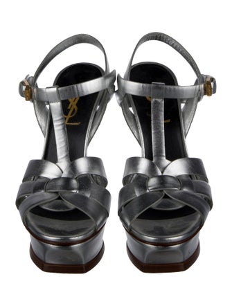 Saint Laurent Leather T-Strap Sandals