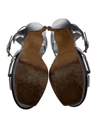 Saint Laurent Leather T-Strap Sandals