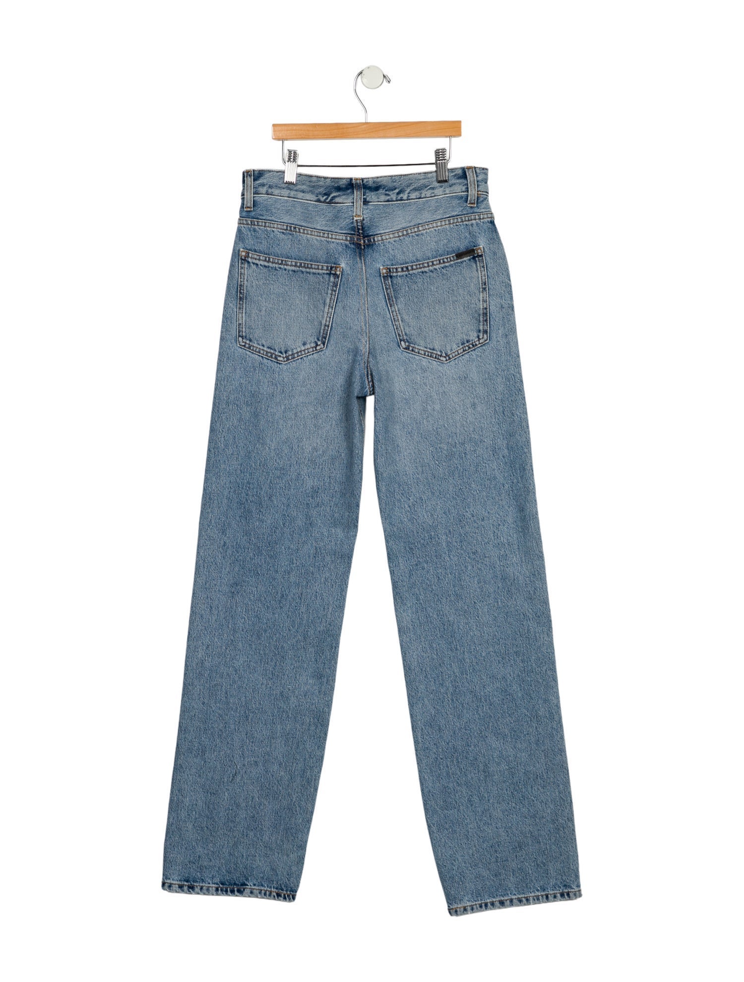 Saint Laurent High-Rise Straight Leg Jeans w/ Tags