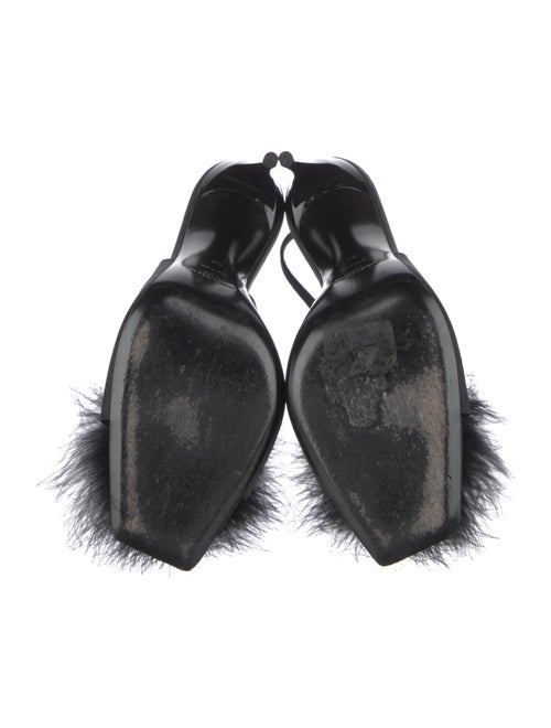 Saint Laurent Satin Crystal Embellishments Slingback Sandals