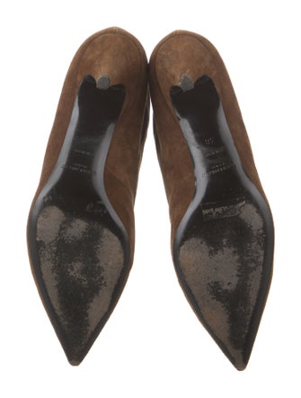 Saint Laurent Suede Lace-Up Boots