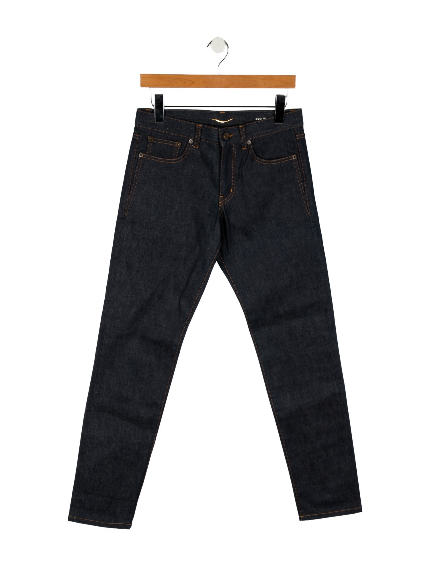 Saint Laurent Mid-Rise Straight Leg Jeans w/ Tags