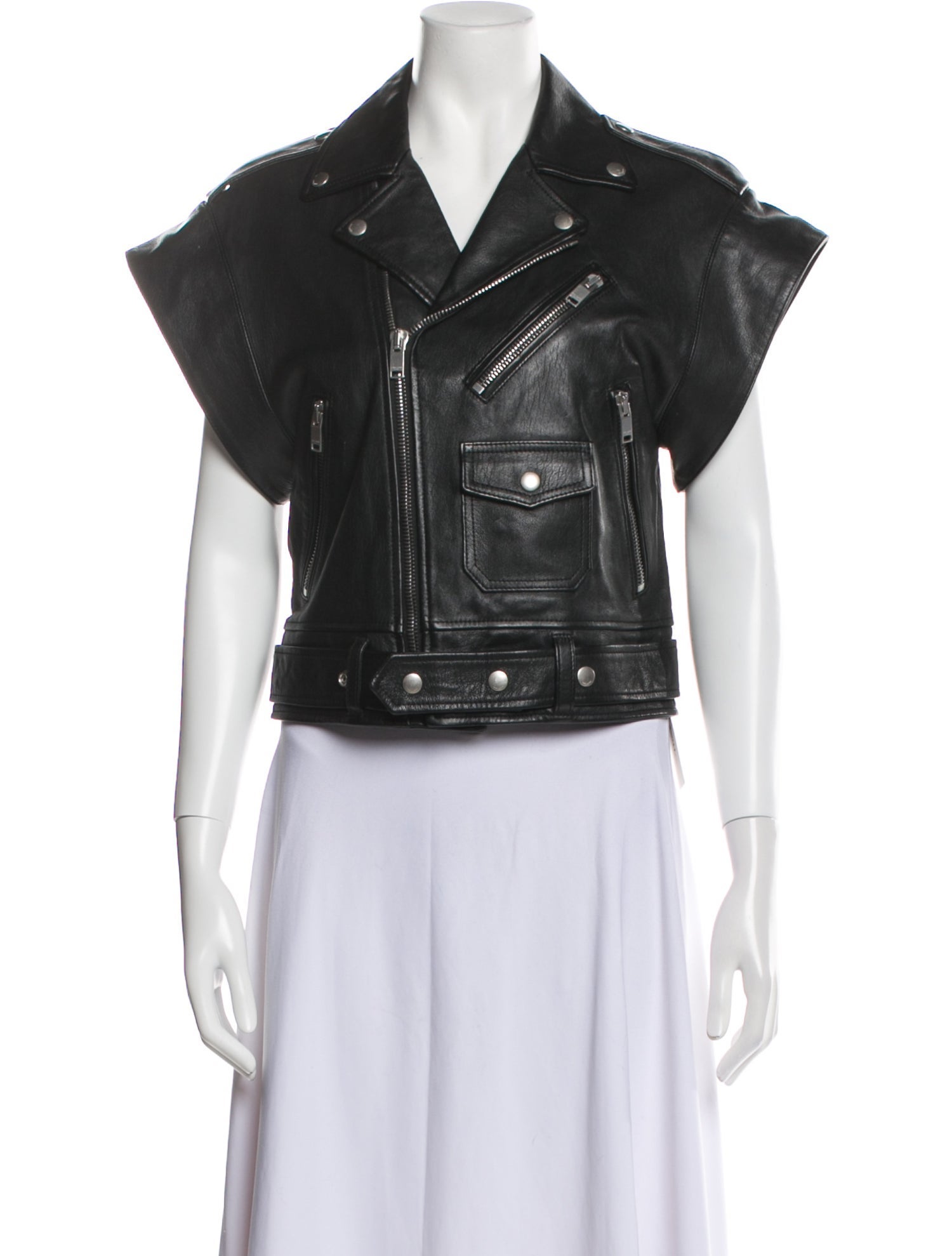 Saint Laurent 2013 Short Sleeve Moto Vest