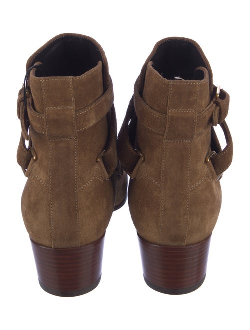 Saint Laurent Suede Moto Boots