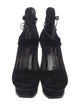 Saint Laurent Velvet T-Strap Sandals