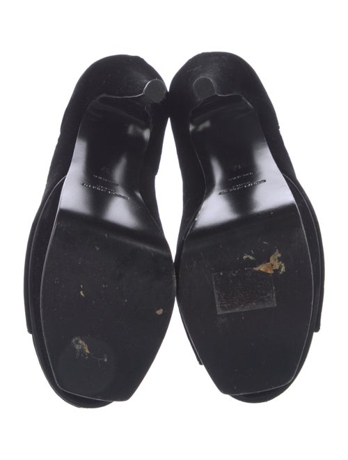 Saint Laurent Velvet T-Strap Sandals