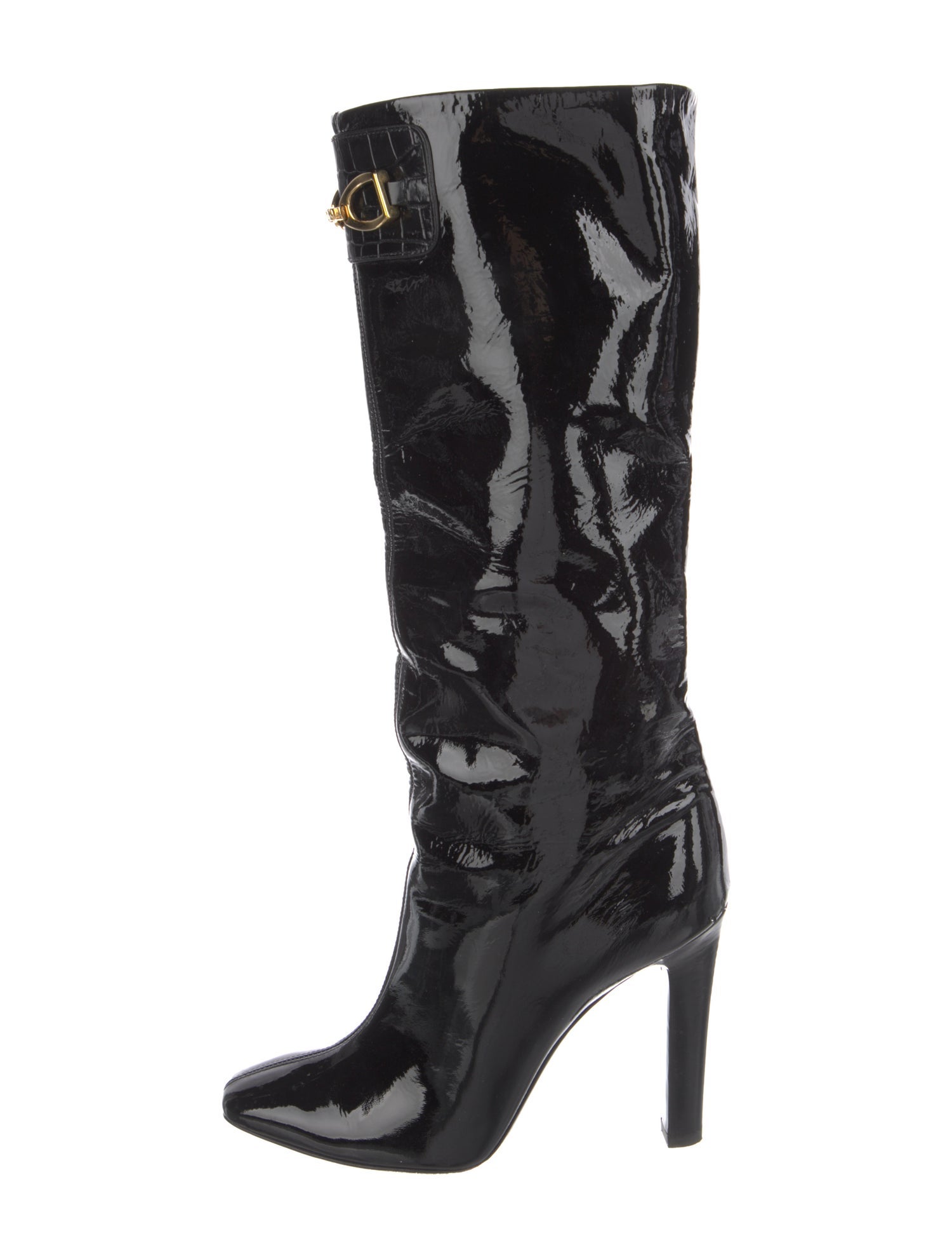 Saint Laurent Patent Leather Boots