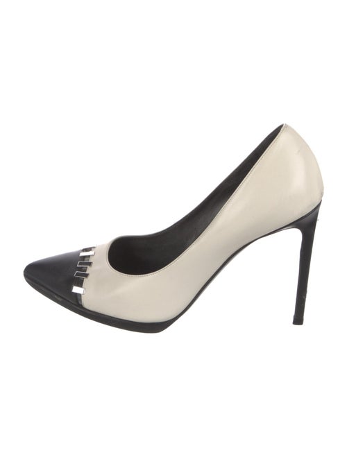 Saint Laurent Leather Colorblock Pattern Pumps