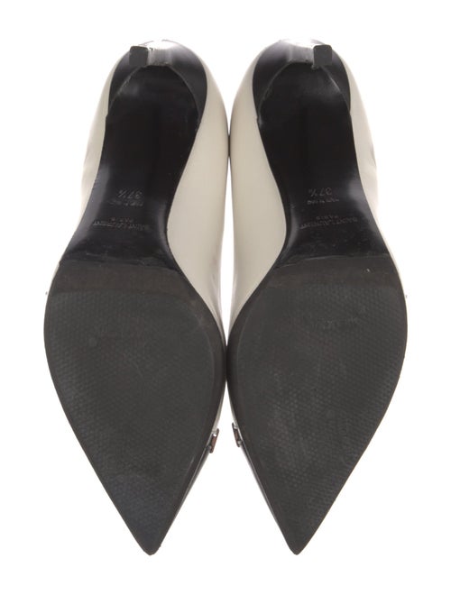 Saint Laurent Leather Colorblock Pattern Pumps