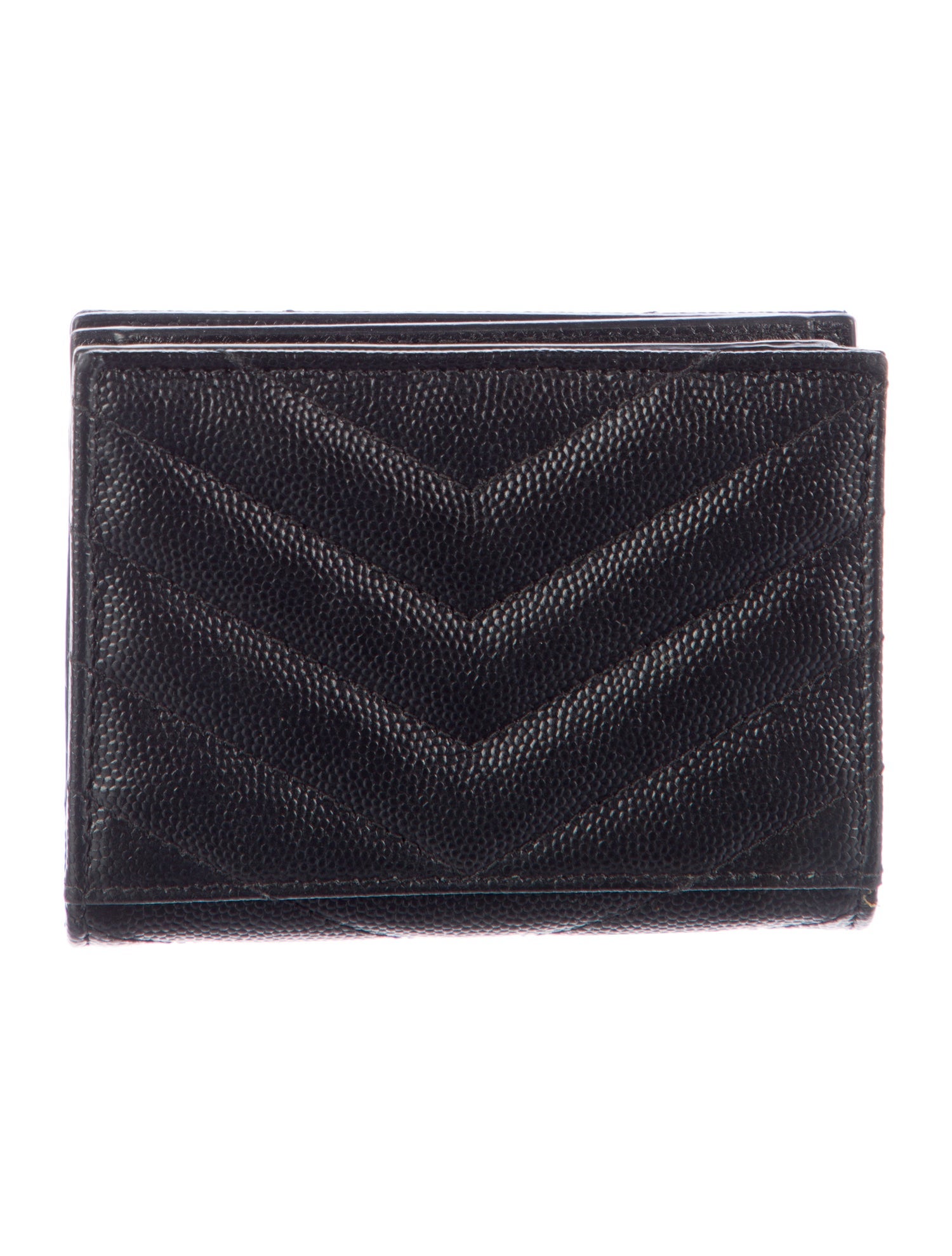 Saint Laurent Chevron Leather Wallet