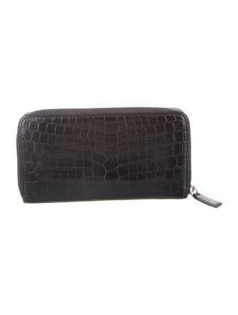 Saint Laurent 2017 Embossed Leather Continental Wallet