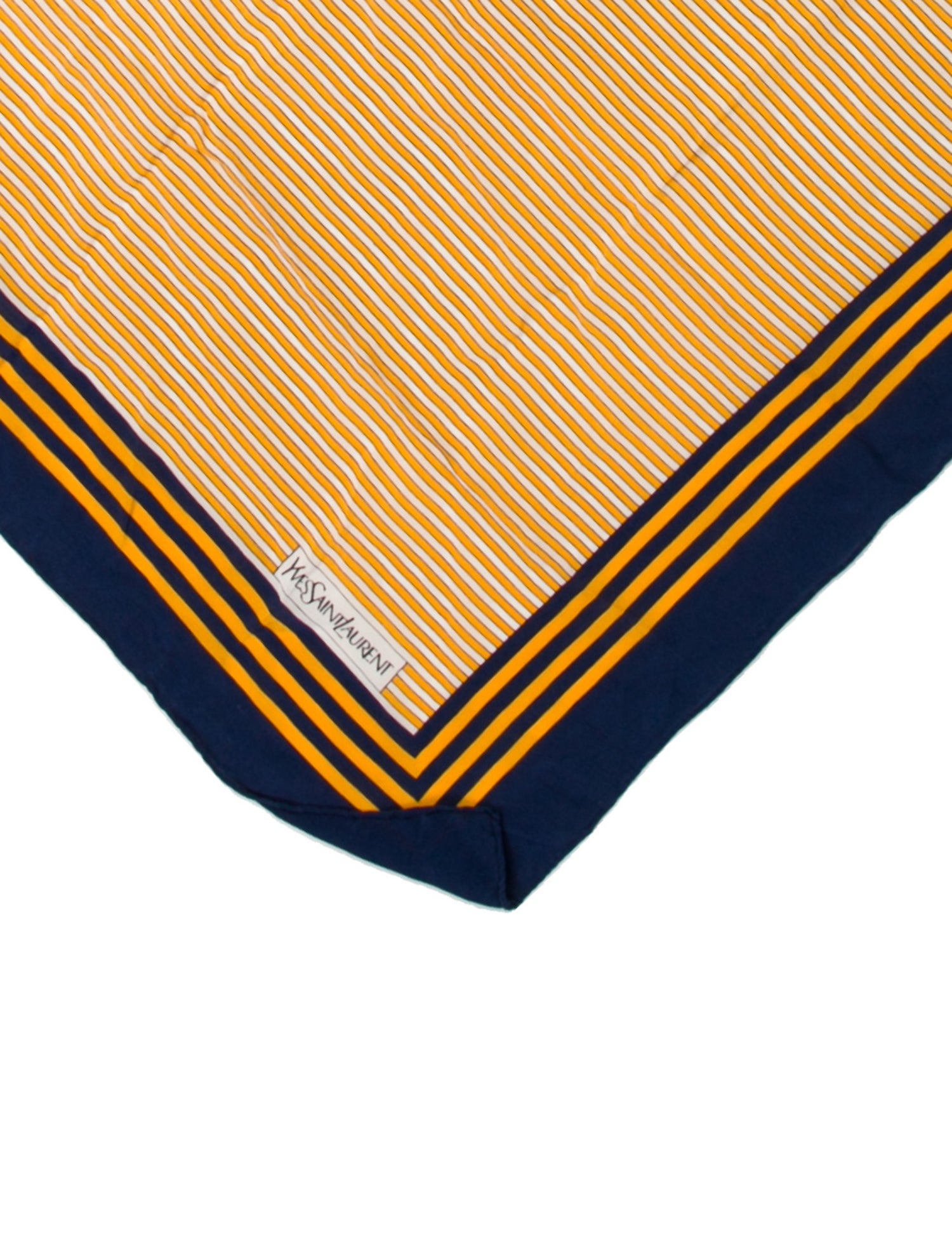 Saint Laurent Suede Striped Scarf