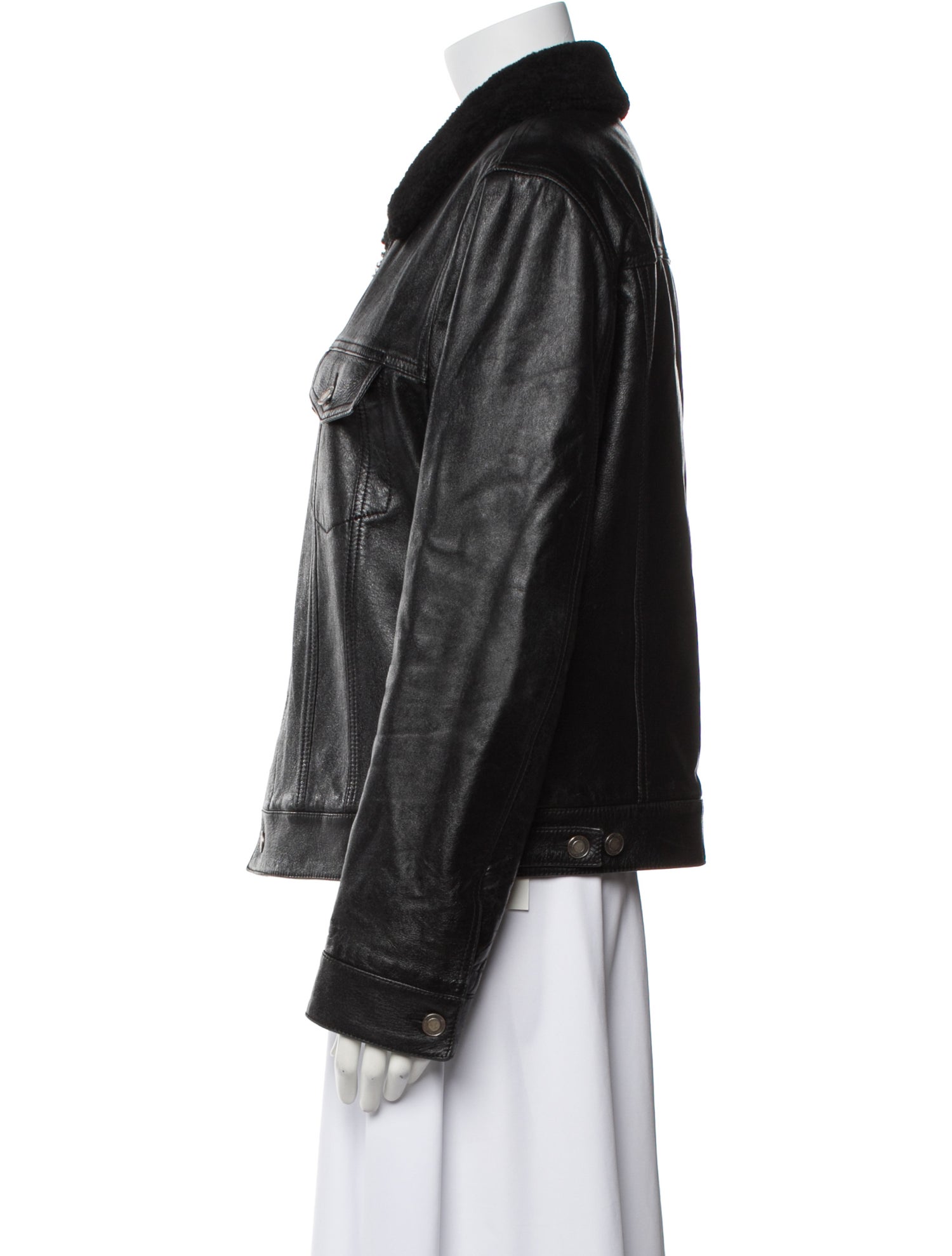 Saint Laurent 2018 Lamb Leather Trucker Jacket