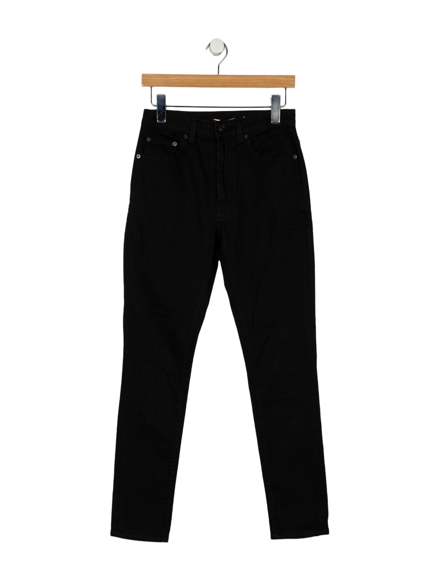 Saint Laurent Mid-Rise Straight Leg Jeans