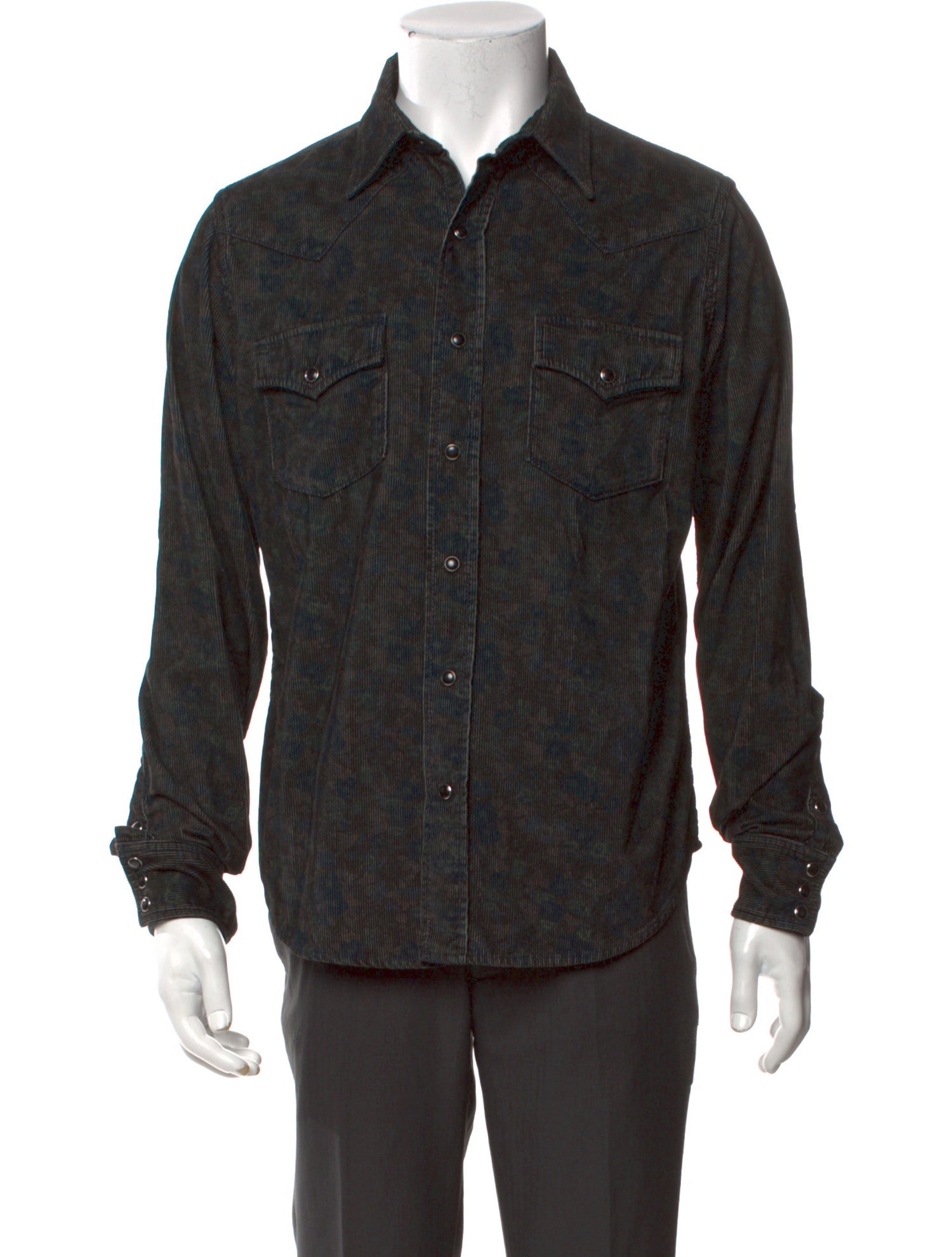 Saint Laurent 2018 Printed Denim Shirt