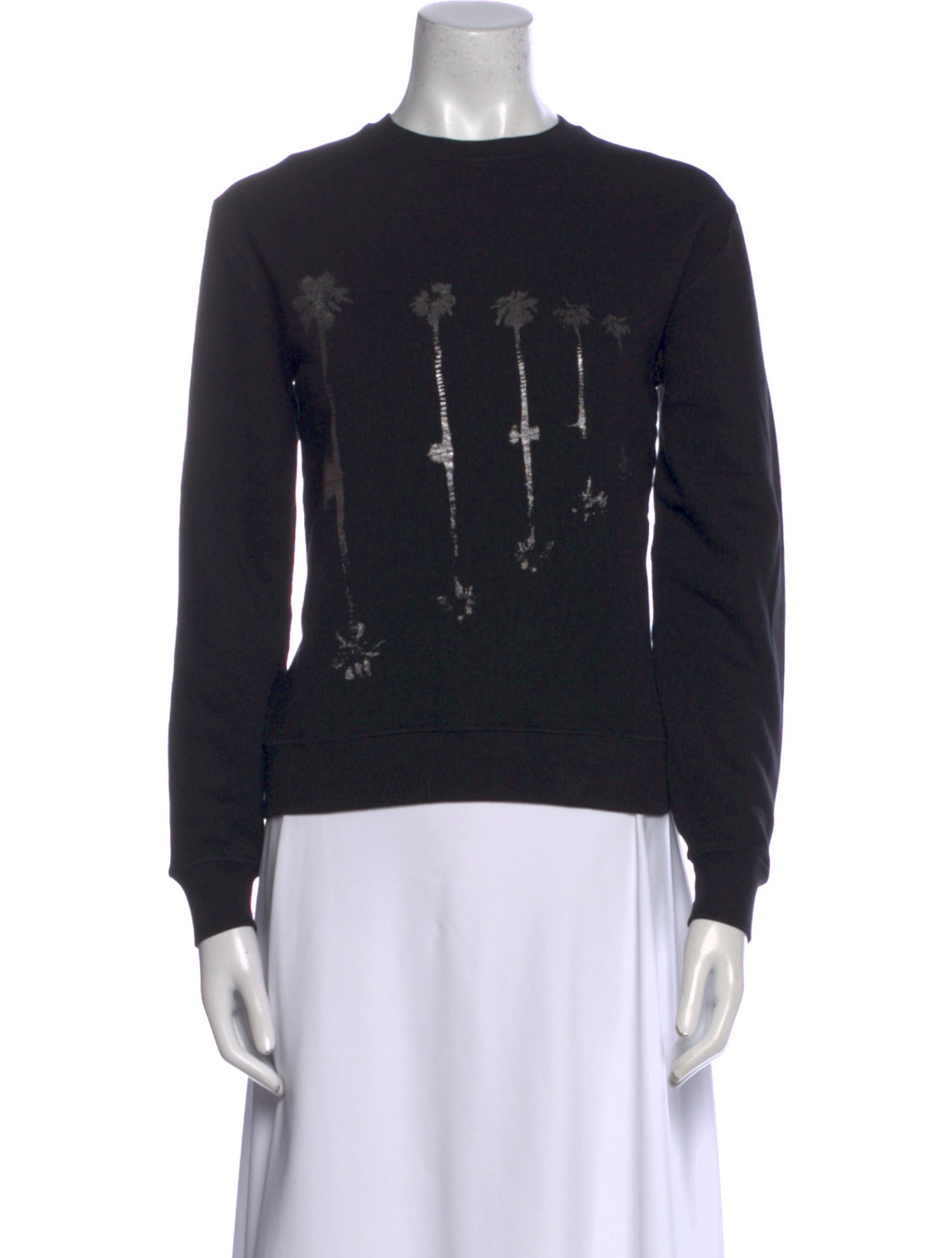 Saint Laurent Crew Neck Long Sleeve Sweatshirt