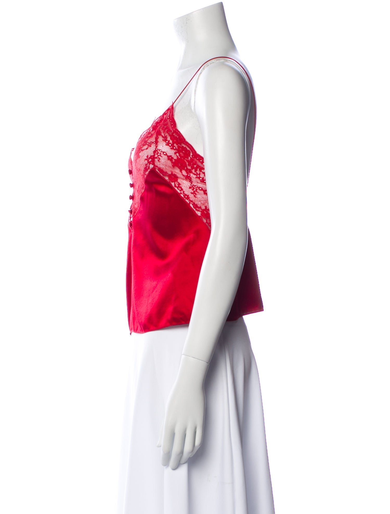 Saint Laurent Silk V-Neck Top