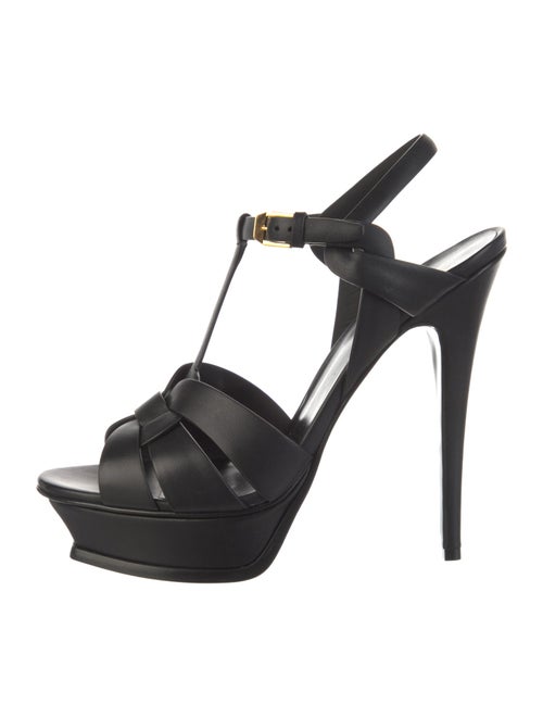 Saint Laurent Leather T-Strap Sandals