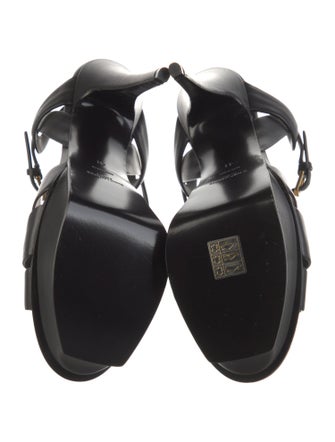 Saint Laurent Leather T-Strap Sandals