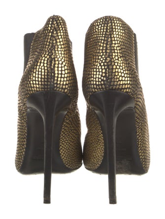 Saint Laurent Leather Patterned Chelsea Boots