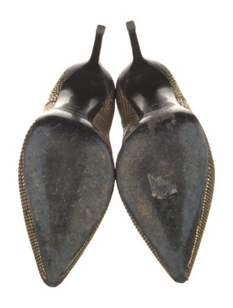 Saint Laurent Leather Patterned Chelsea Boots