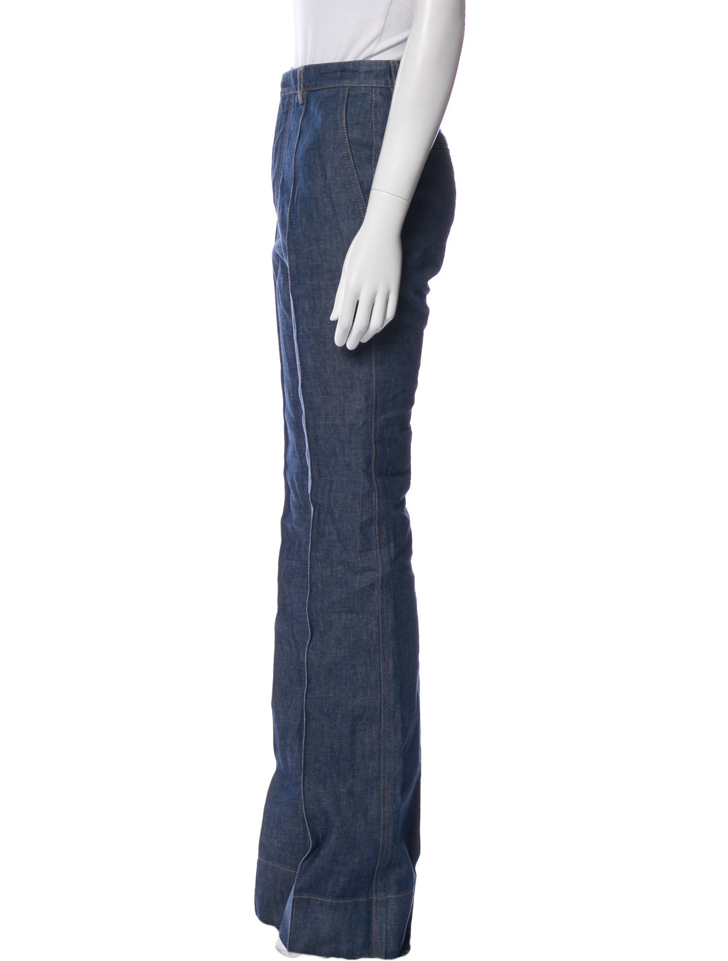 Saint Laurent High-Rise Wide Leg Jeans