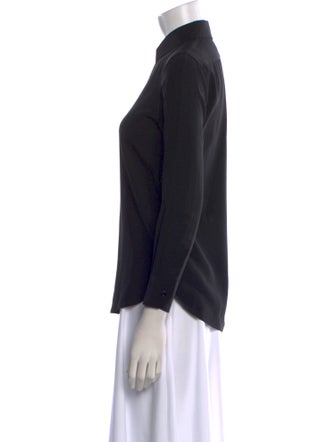 Saint Laurent Three-Quarter Sleeve Button-Up Top